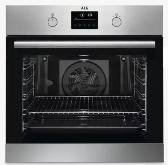 AEG 6000 BPS355061M BUILT-IN ELECTRIC SELF CLEANING SINGLE OVEN WITH STEAM FUNCTION, STAINLESS STEEL RRP £584