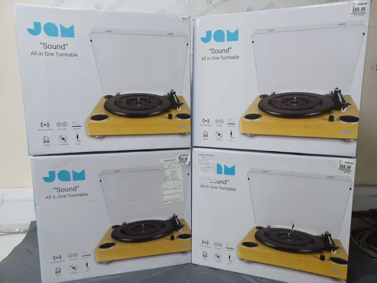 4 BOXED JAM "SOUND" ALL IN ONE TURNTABLE