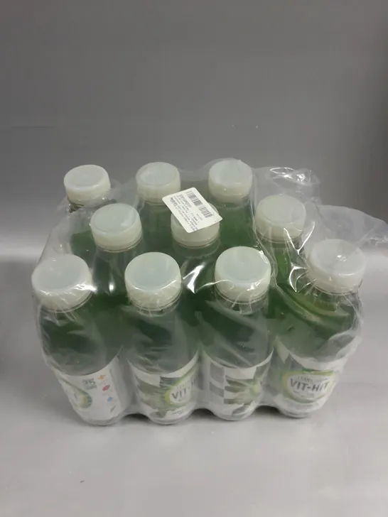 10 X SEALED LEAN & GREEN VIT-HIT DRINKS - 10 X 500ML APPLE & ELDERFLOWER 