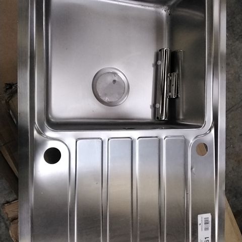METAL SQUARE SINK WITH DRYING SIDE RACK 
