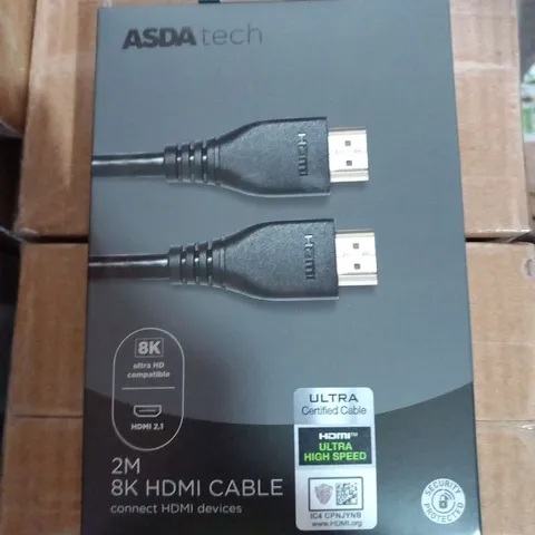 APPROXIMATELY 90 BOXES OF 4 BRAND NEW TECH 2M 8K HDMI CABLES