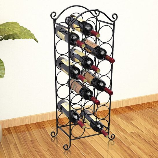 BOXED WINE RACK FOR 21 BOTTLES