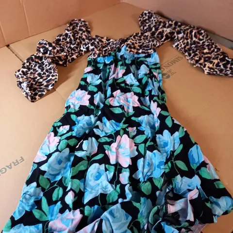 MISS SELFRIDGE MIDI TEA DRESS - FLORAL/ANIMAL PRINT SIZE 10