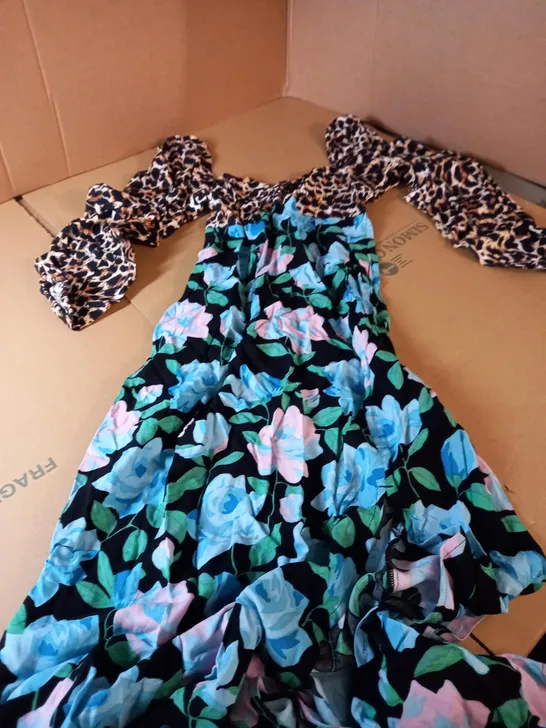 MISS SELFRIDGE MIDI TEA DRESS - FLORAL/ANIMAL PRINT SIZE 10