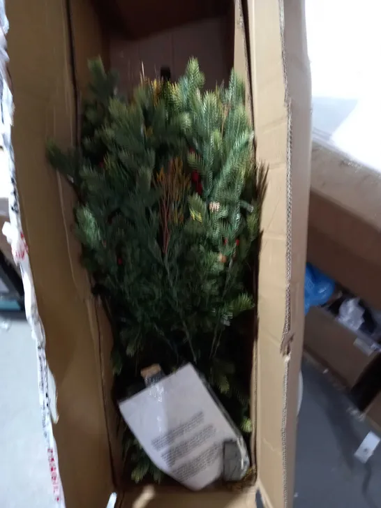 BOXED ALISON CORK SUGAR SPRUCE CHRISTMAS TREE - 6FT NATURAL- collection only