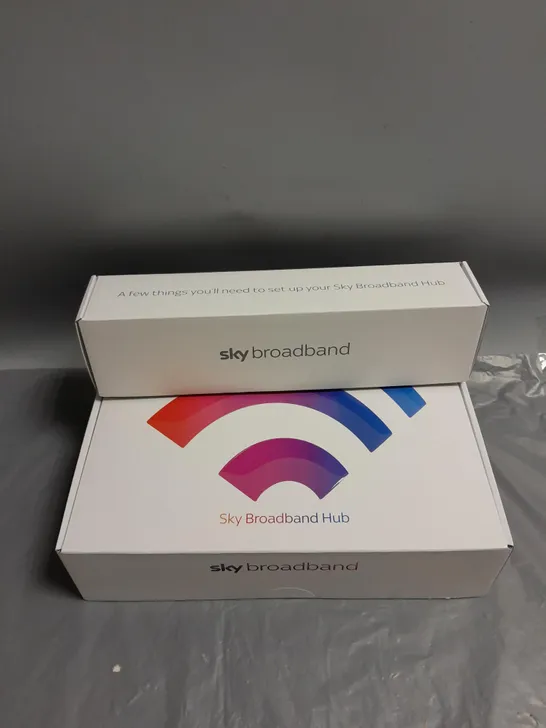 BOXED AND SEALED SKY BROADBAND HUB AND ACCESSORIES