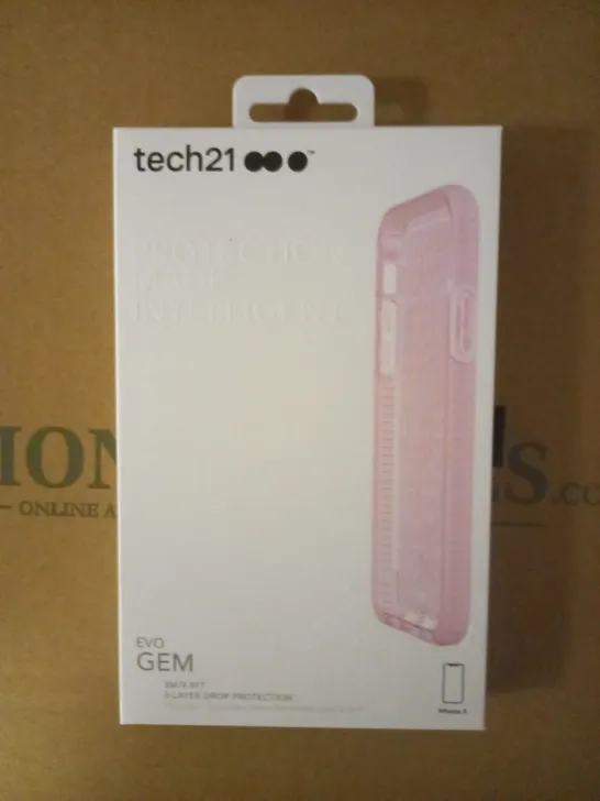 LOT OF APPROXIMATELY 100 BRAND NEW BOXED TECH 21 EVO GEM CASE WITH 9.9FT 3-LAYER DROP PROTECTION FOR IPHONE X T21-5902 ROSE 