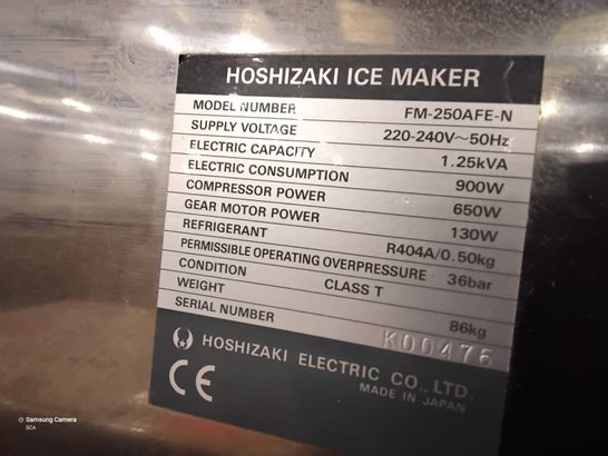 HOSHIZAKI ICE MAKER FM-250AFE-N WITH HOPPER