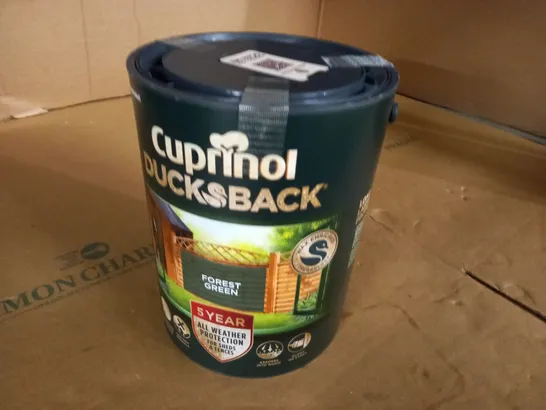 CUPRINOL DUCKSBACK 5L TIN OF PAINT IN FOREST GREEN - COLLECTION ONLY