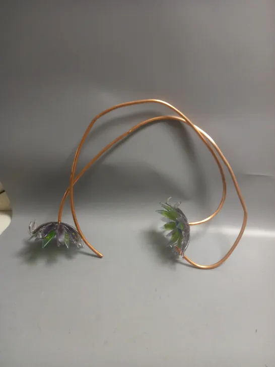 SET OF 2 COPPER WITH FLOWER SHADE 