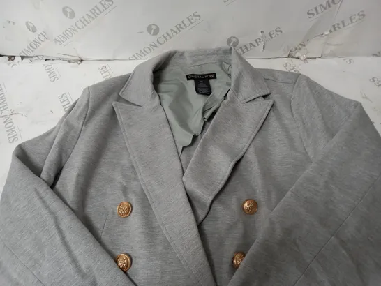 CRYSTAL KOBE KNIT BLAZER HEATHER GREY 2XL