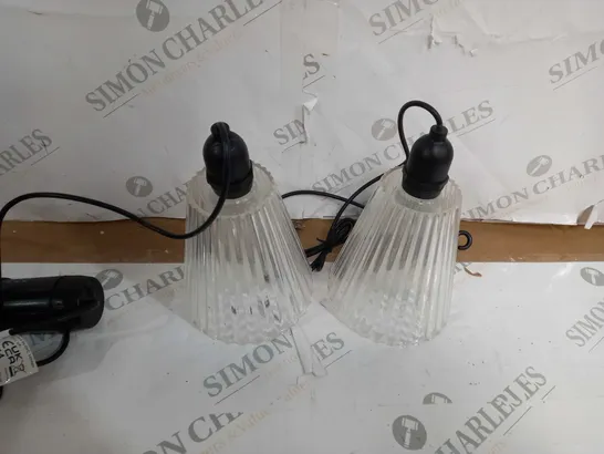 BUNDLEBERRY BY AMANDA HOLDEN SET OF 2 INDOOR OUTDOOR LIGHTS WITH FLUTED SHADE