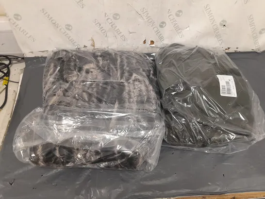 BOX OF APPROXIMATELY 10 ASSORTED BAGGED PIECES OF CLOTHING IN VARIOUS STYLES, SIZES, AND BRANDS 