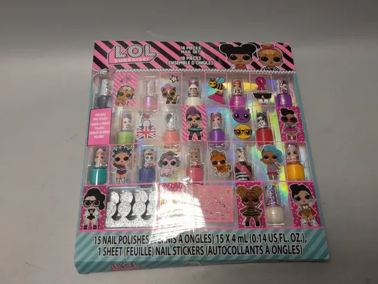 L.O.L SUPRISE 15PK NAIL POLISH INC TOE SPACERS RRP £19.99