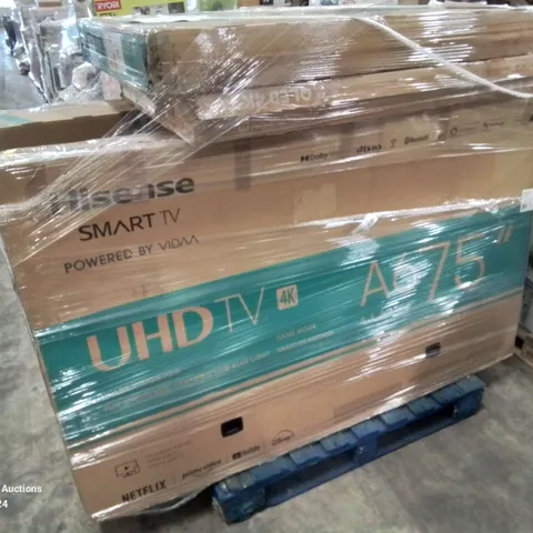 PALLET OF APPROXIMATELY 8 UNPROCESSED RAW RETURN TELEVISIONS TO INCLUDE;