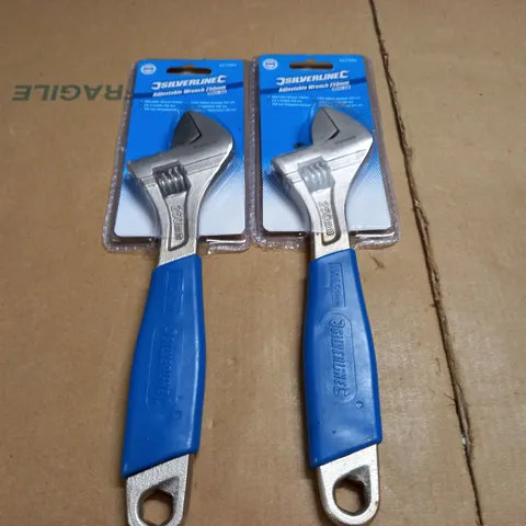 LOT OF 2 SILVERLINE 250MM ADJUSTABLE WRENCHES