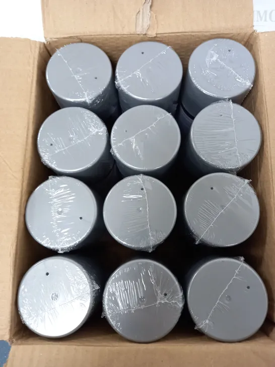 BOX OF 12 PAINT FACTORY METALLIC BRIGHT SILVER SPRAY PAINT