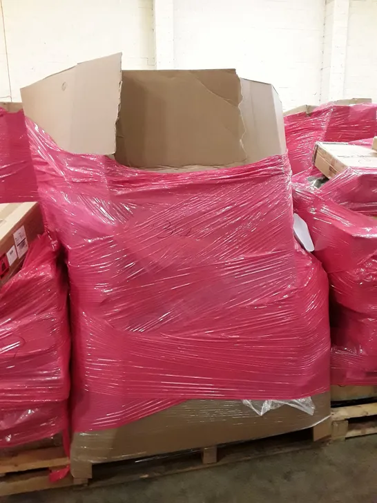 PALLET OF ASSORTED PRODUCTS INCLUDING BABY'S PLAYPEN, TOILET SEAT, FLORESCENT LAMP, RETRACTABLE SAFETY GATE, VENETIAN BLIND 