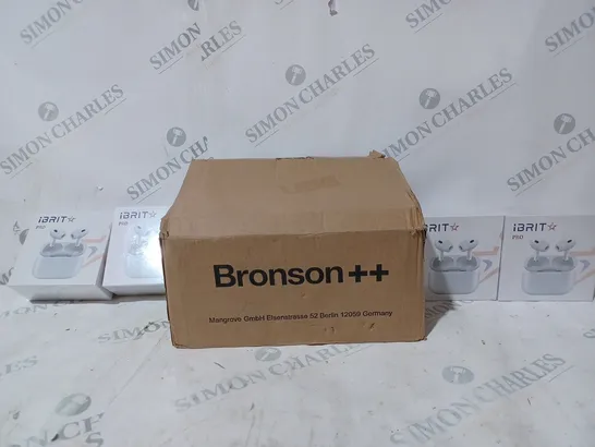 BOX OF APPROX 5 ITEMS TO INCLUDE - IBRIT PRO WIRELESS EARBUDS - BRONSON VT-500 HEAVY DUTY TRANSFORMER 