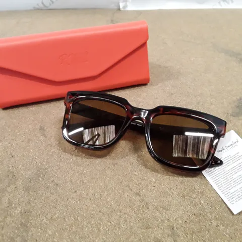 BOXED RUTH LANGSFORD DARK TORTOISE SHELL SUNGLASSES 