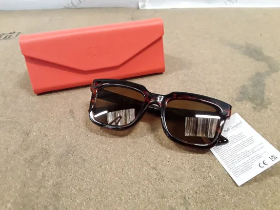 BOXED RUTH LANGSFORD DARK TORTOISE SHELL SUNGLASSES 