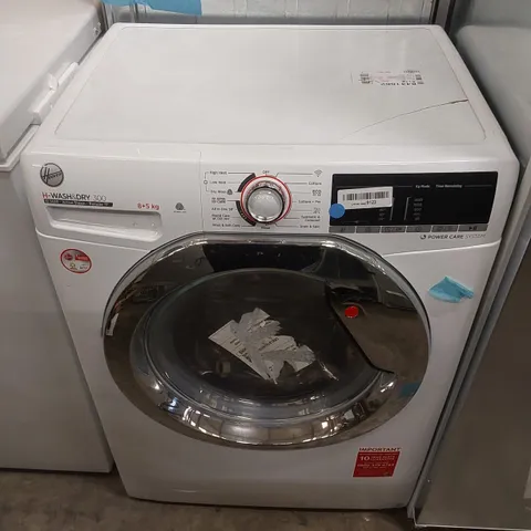 HOOVER H-WASH 300 H3DS4855TACE FREESTANDING WASHER DRYER, WIFI CONNECTED, LOAD, 1400 RPM, WHITE WITH CHROME DOOR, WHITE - UNPROCESSED RAW RETURN