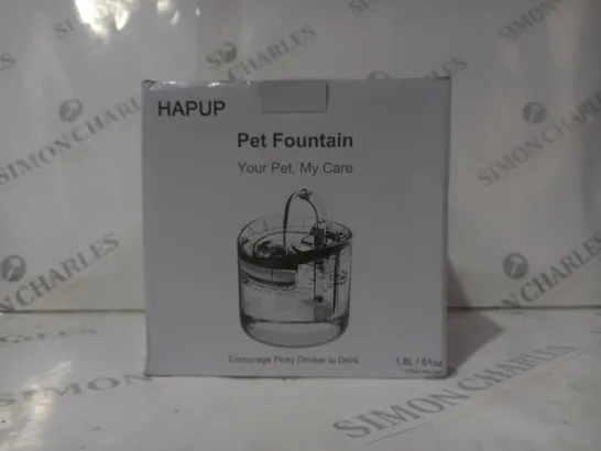 BOXED HAPUP PET FOUNTAIN
