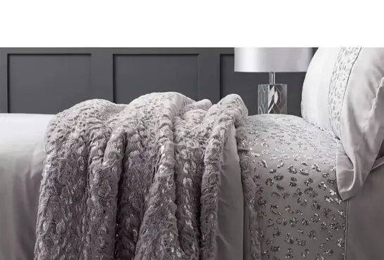 JULIEN MCDONALD ANIMAL PRINT THROW IN GREY