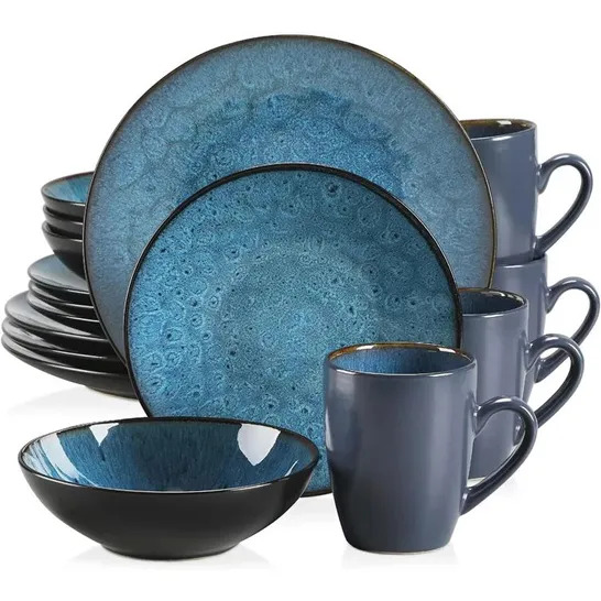 BOXED METRO LANE FAVAZZA CERAMIC DINNERWARE SET - SET OF 16 (1 BOX)