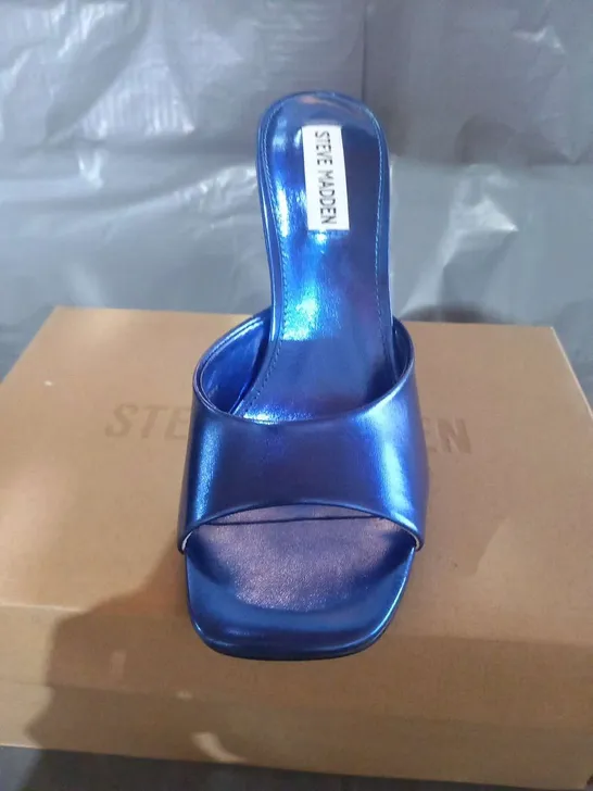 BOXED STEVE MADDEN SKY HIGH BLUE SYNTHETIC LADIES SIZE 38