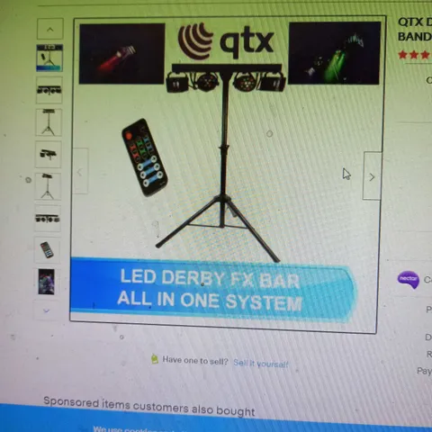 QTX DERBY FX LED PARTY BAR ALL IN ONE DISCO STAGE BAND DJ LIGHTING SYSTEM