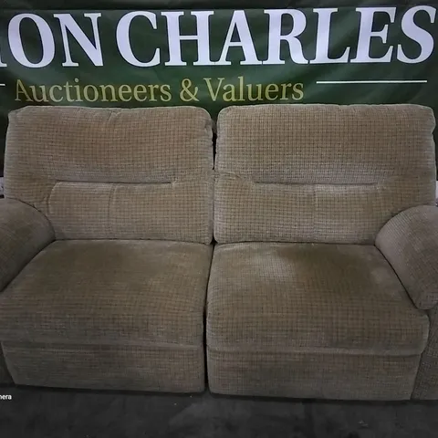 QUALITY BRITISH DESIGNER G PLAN SEATTLE 3 SEATER ELECTRIC RECLINER KENDAL ANTIQUE FABRIC