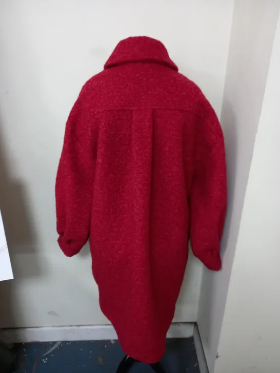 POM AMSTERDAM SCARLET RED COAT - SIZE UK 10