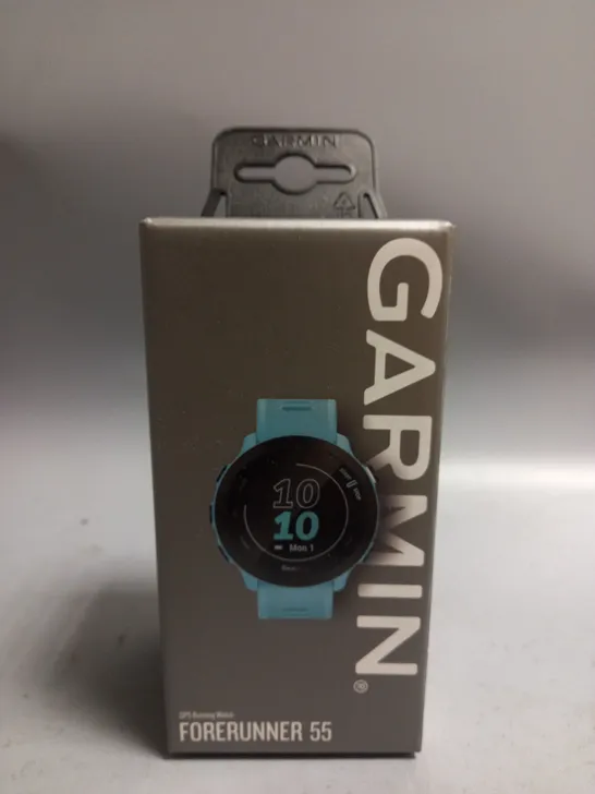 BOXED GARMIN FORERUNNER 55 GPS RUNNING WATCH IN BLUE