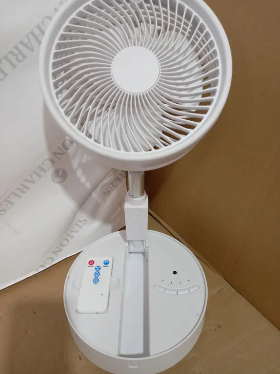 BELL & HOWELL OSCILLATING ADJUSTABLE FOLDING RECHARGEABLE STAND FAN