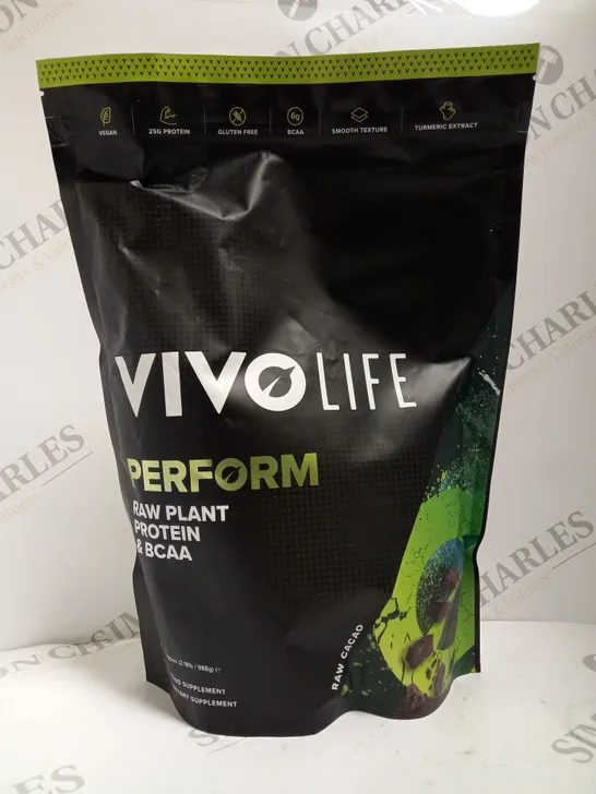 VIVO LIFE PERFORM RAW PLANT PROTEIN & BCAA RAW CACAO 988G