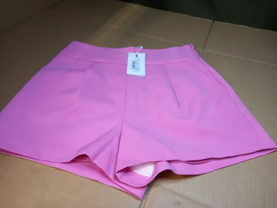 ENDLESS ROSE HOT PINK WAIST BAND DETAIL SHORTS - LARGE