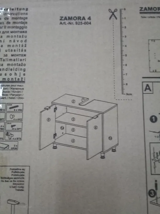 BOXED FREESTANDING 2 DOOR CABINET WHITE