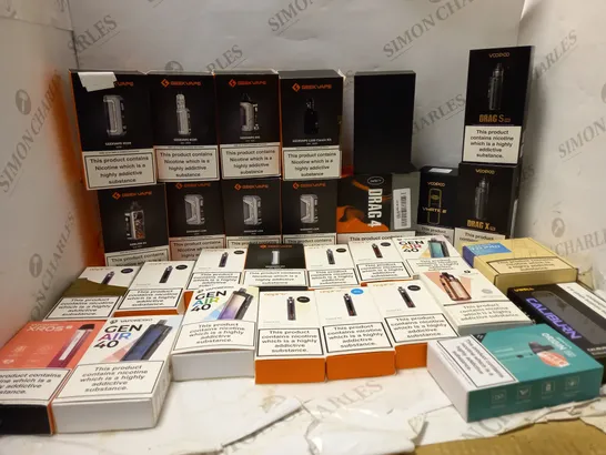 LOT OF APPROX 30 TO INCLUDE GEEKVAPE L200 , ASPIRE POCKEX KIT , INNOKIN ENDURA T22 PRO , ETC