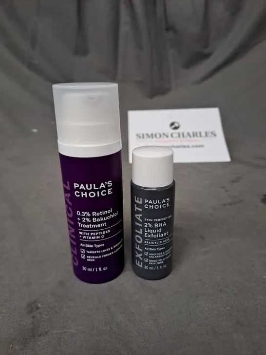 PAULA'S CHOICE RETINOL TREATMENT AND LIQUID EXFOLIANT