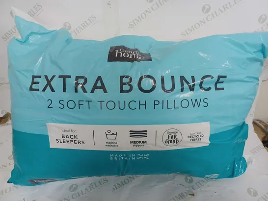 EXTRA BOUNCE 2 SOFT TOUCH PILLOWS IDEAL FOR BACK SLEEPERS 