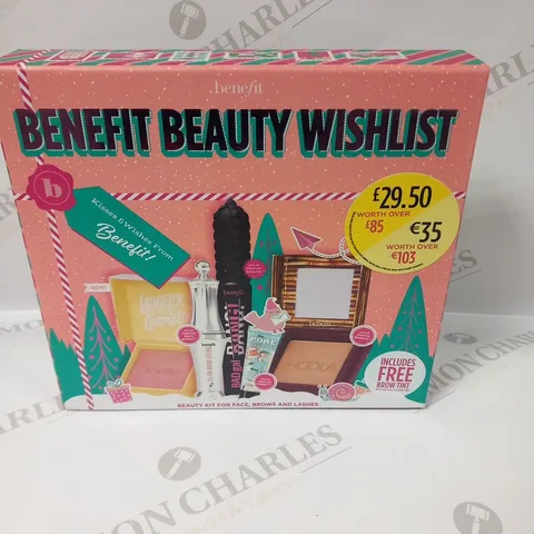 BOXED BENEFIT BEAUTY WISHLIST BEUTY KIT FOR FACE, BROWS AND LASHES 