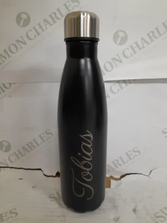 INSULATED METAL DRINKS BOTTLE BLACK RRP £20