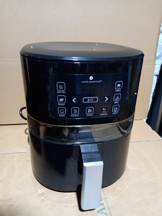 OUTLET COOK'S ESSENTIALS 4.0L AIR FRYER WITH DIGITAL VIEWING SCREEN IN BLACK