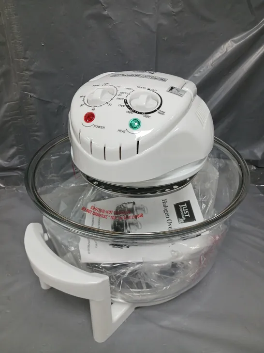 BOXED JUST ESSENTIALS 12 LITRE HALOGEN OVEN