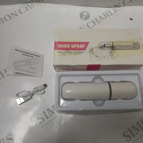 BOXED NANO SPRAY WATERING INSTRUMENT WITH USB CABLE AND INSTRUCTIONS