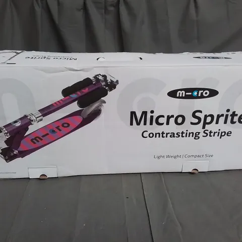 BOXED MICRO SPRITE CONTRASTING STRIPE SCOOTER