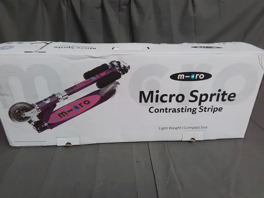 BOXED MICRO SPRITE CONTRASTING STRIPE SCOOTER