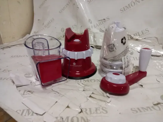 COOK'S ESSENTIALS GRATER & SLICER - RED 