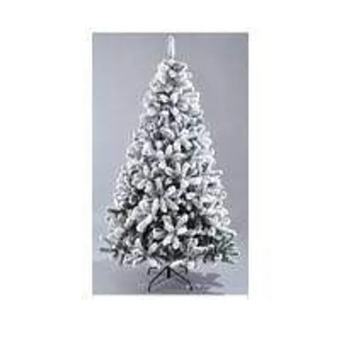 BOXED 6ft FLOCKED EMPEROR PRE LIT PENCIL TREE